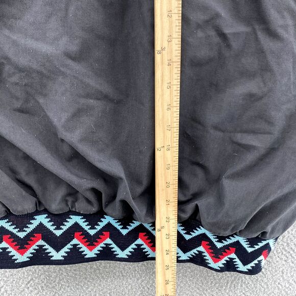 Vintage West Ark Bomber Jacket Medium Black Aztec Southwestern Varsity USA Made - Picture 14 of 15